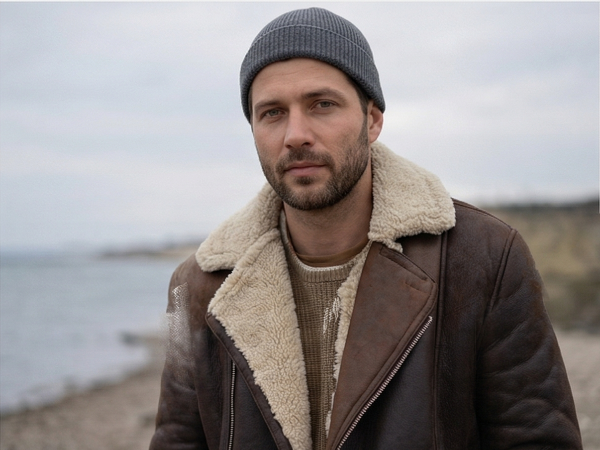 Man in winter jacket